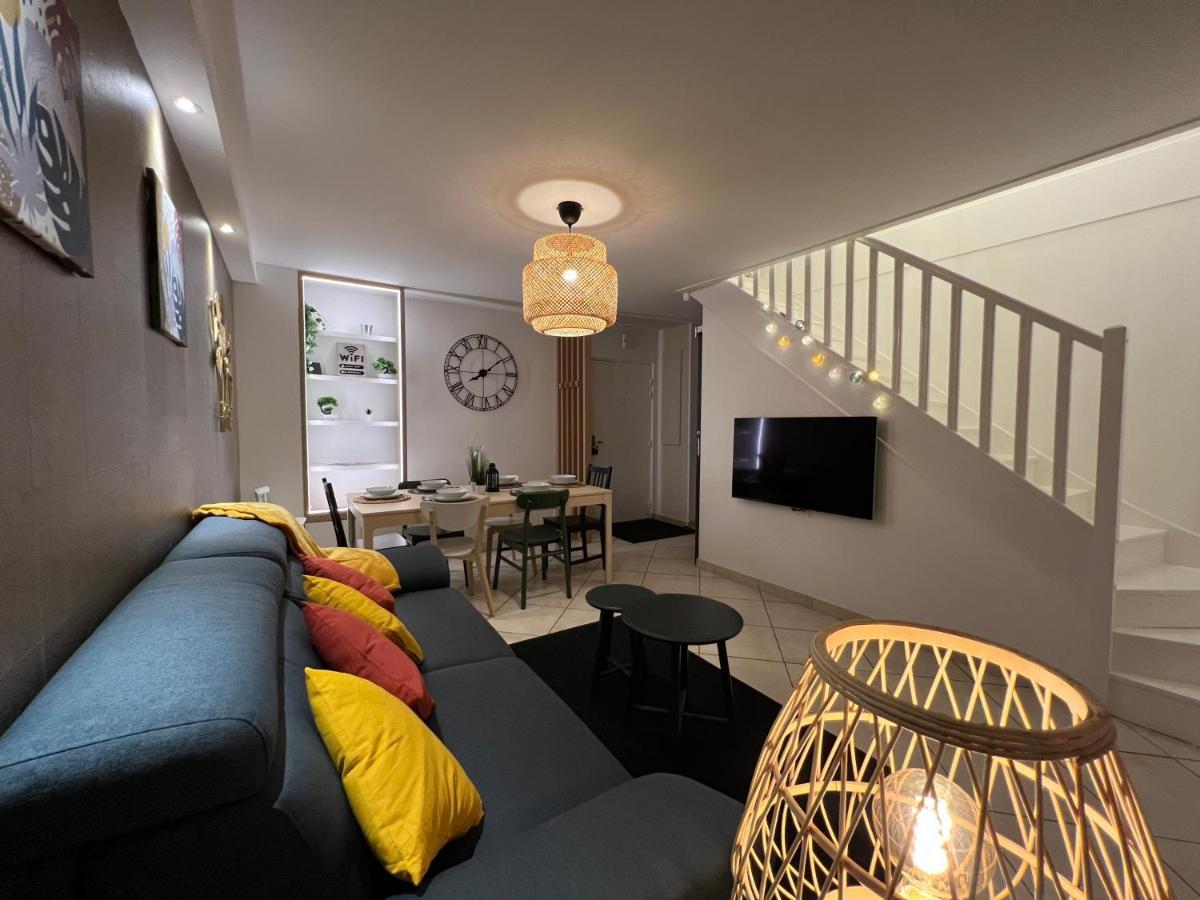T3 Flat Moderne Sur 2 Etages Metro Parking Free Entrance Autonome * Rouen